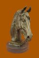Große Vintage Bronze Reiterpferde Büste Alten Jagd / Rennen Klub Skulptur Statue Antike Bild 1