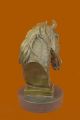 Große Vintage Bronze Reiterpferde Büste Alten Jagd / Rennen Klub Skulptur Statue Antike Bild 2