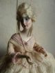 Antike Puppe Paris Wachs Kannenwärmer - Originalkleidung Antike Bild 1