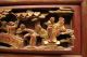 China Uraltes Holzbild Reichhaltige Figurengruppe Rot Und Gold Antike Bild 2