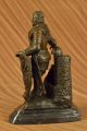 Echtes Bronze Metall Statue Stein Schlacht Nordisch Viking Warrior Skulptur Hot Antike Bild 4