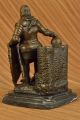 Echtes Bronze Metall Statue Stein Schlacht Nordisch Viking Warrior Skulptur Hot Antike Bild 5