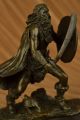Bronze Figur Europäischer Krieger Skulptur Dekoration Antike Bild 11