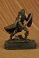 Bronze Figur Europäischer Krieger Skulptur Dekoration Antike Bild 3