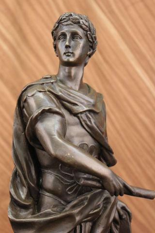 Kaiser Augustus Caeser Größe Römische Bronzene Kämpfer Statue Mamorskulptur Bild