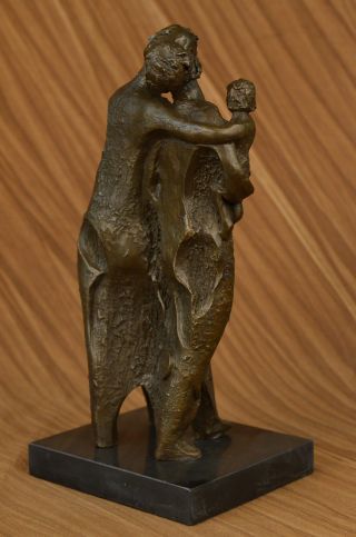 Mitte Jahrhundert Dali Familienportrait Bronzeskulptur Hot Gegossen Kunst Figur Bild