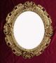 Wandspiegel Spiegel In Gold Oval 45 X 38 Cm Barock Antik Repro Vintage 345 3 Antike Bild 1
