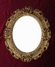 Wandspiegel Spiegel In Gold Oval 45 X 38 Cm Barock Antik Repro Vintage 345 3 Antike Bild 7