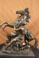 Aufzucht Pferd Man Handler Equestrian Artwork Bronze Marmor - Statue Skulptur Antike Bild 1