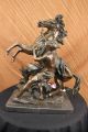 Aufzucht Pferd Man Handler Equestrian Artwork Bronze Marmor - Statue Skulptur Antike Bild 2