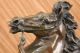 Aufzucht Pferd Man Handler Equestrian Artwork Bronze Marmor - Statue Skulptur Antike Bild 4