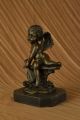 Jahrgang Französische Renaissance - Engel Putti Spelter Bronze Figur Statue Deco Antike Bild 2
