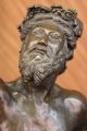 Griechisch - Römischer Musiker Sitzt Auf Großem Stuhl Bronze Skulptur Figur Groß Antike Bild 9