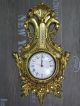 Wanduhr Schwan In Gold Mit Ther­mometer Antik Look 38x65cm Barock Quarzuhr 5 Antike Bild 7