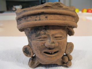 Präkolumbianischer Kopf Aus Ton,  700 N.  Chr. ,  Aus Alt.  Dt.  Sammlung Bild