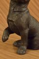 Bronzeskulptur Verspielter Dackel Groß Hundezüchter Art Deco Figur Statue Antike Bild 10