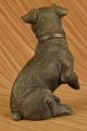Bronzeskulptur Verspielter Dackel Groß Hundezüchter Art Deco Figur Statue Antike Bild 5