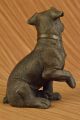Bronzeskulptur Verspielter Dackel Groß Hundezüchter Art Deco Figur Statue Antike Bild 6