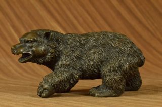Kodiak Grizzly Bär Russisch Trophäe Tierwelt Kunst Marmor Statue Bronze Skulptur Bild