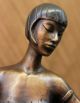 Verlorene Wachs Bronzeskulptur Frau Statue Art Nouveau Dekor Dekoration Antike Bild 7