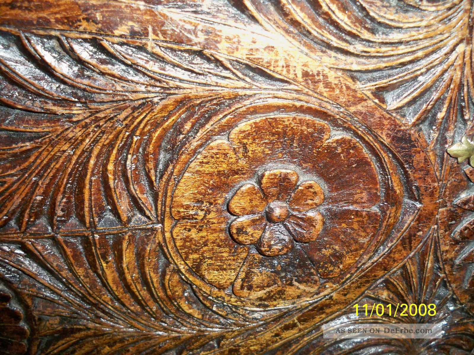 Antiker Bücherschrank Voller Seltener Schnitzereien Sehr Wertvoll Eine