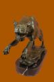 Loet Vanderveen Bronzestatue Groß Puma Wildes Leben Garten Haus Ausverkauf Antike Bild 1