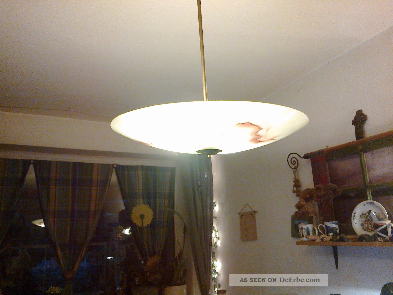 Deckenlampe Plafoniere : Deckenlampe plafoniere ufolampe opalglas er jahre