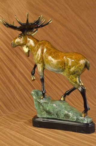 Hot Gusshandgefertigte Wilden Elch - Sammler Ausgabe/nummerierte Bronze Sculpture Bild