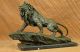 Wilden Afrikanischen Löwen Extra Groß Safari Bronze Skulptur Von Barye Antike Bild 8