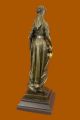 Renommierte Künstler Von Französisch Bouret Maiden Mädchen Gold Patina Bronze Antike Bild 2
