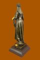 Renommierte Künstler Von Französisch Bouret Maiden Mädchen Gold Patina Bronze Antike Bild 3