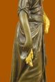 Renommierte Künstler Von Französisch Bouret Maiden Mädchen Gold Patina Bronze Antike Bild 6