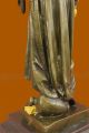 Renommierte Künstler Von Französisch Bouret Maiden Mädchen Gold Patina Bronze Antike Bild 8