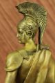Bronze Figur Auf Marmor Basis - Griechisch/ Römischer Soldat Mit Speer,  Schild Antike Bild 9