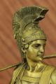 Bronze Figur Auf Marmor Basis - Griechisch/ Römischer Soldat Mit Speer,  Schild Antike Bild 5