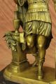 Bronze Figur Auf Marmor Basis - Griechisch/ Römischer Soldat Mit Speer,  Schild Antike Bild 7