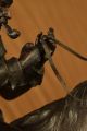 L Vintage Schwer Western Cowboy Bronze Sculpture Hot Cast Heim Decor Antike Bild 10