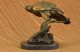 Bronze Adler Falken Figur Garten Osprey Statue Marmorsockel Dekor Antike Bild 1