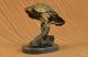 Bronze Adler Falken Figur Garten Osprey Statue Marmorsockel Dekor Antike Bild 3