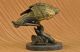 Bronze Adler Falken Figur Garten Osprey Statue Marmorsockel Dekor Antike Bild 5