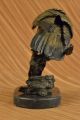 Bronze Adler Falken Figur Garten Osprey Statue Marmorsockel Dekor Antike Bild 7