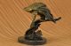 Bronze Adler Falken Figur Garten Osprey Statue Marmorsockel Dekor Antike Bild 8