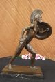 48cm Römischer Gladiator Spartanischer Krieger Bronzene Skulptur Mamorfuß Statue Antike Bild 10