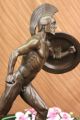 48cm Römischer Gladiator Spartanischer Krieger Bronzene Skulptur Mamorfuß Statue Antike Bild 11