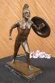 48cm Römischer Gladiator Spartanischer Krieger Bronzene Skulptur Mamorfuß Statue Antike Bild 1