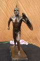 48cm Römischer Gladiator Spartanischer Krieger Bronzene Skulptur Mamorfuß Statue Antike Bild 5