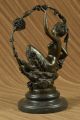 Kunst Deko Fantasy Satyr Mit Nackter Nymphe Bronze Skulptur Marmorfuß Figur Deko Antike Bild 5