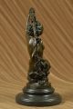 Kunst Deko Fantasy Satyr Mit Nackter Nymphe Bronze Skulptur Marmorfuß Figur Deko Antike Bild 8