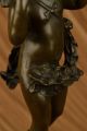 Hautfarben Baby Angel Bronzestatue Plastik Marmorsockel Figur Dekor Deco Antike Bild 9
