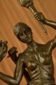 Österreichische Frau Mandolin Banjo Spielerin Musiker Bronze Vintage Skulptur Antike Bild 9